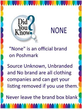 Did you Know NONE is an Official Brand on Poshmark!